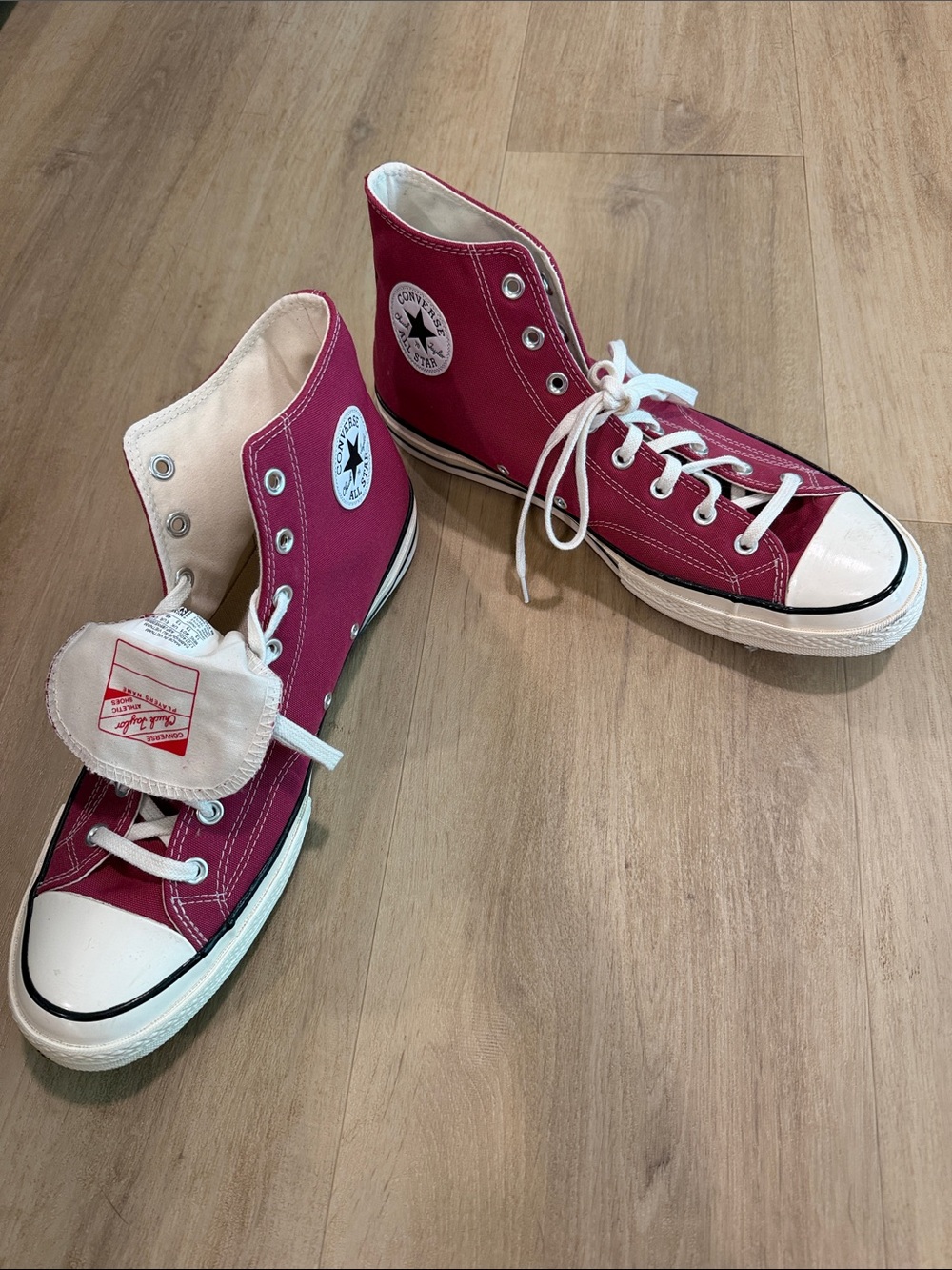 Men’s 13 Converse Chuck Taylor High-Top Canvas Sneakers - Purple/Burgundy/White